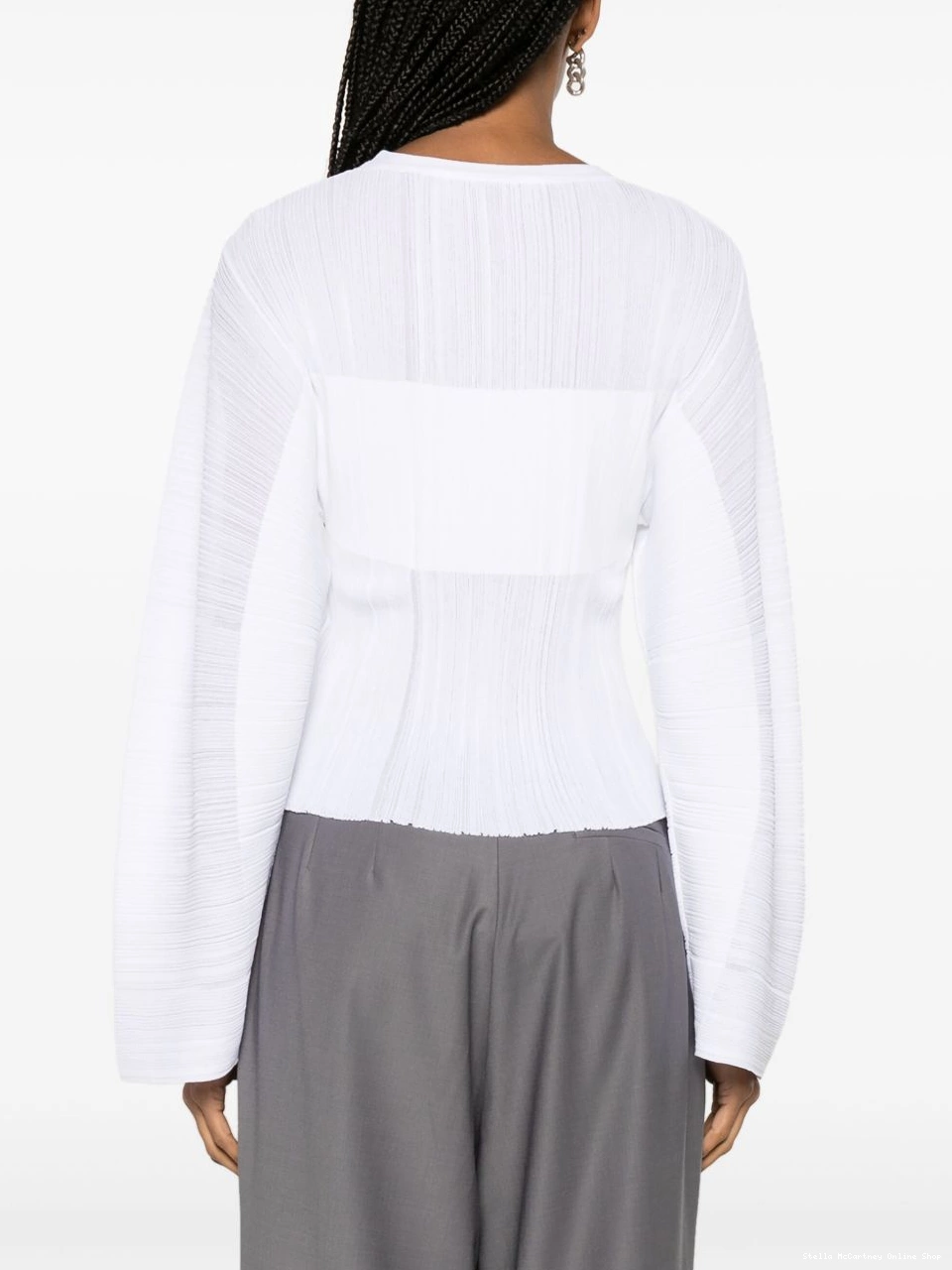 Affordable semi-sheer McCartney top Stella plisse Women 0418
